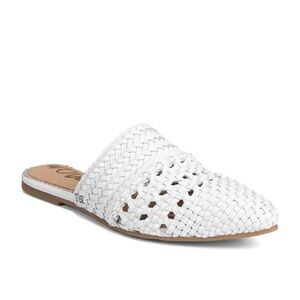 Sam Edelman Natalya Mule White Woven Leather Slip on Size 9